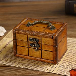 TEMU 빈티지 우드 보관함, 주얼리 보관함, 휴대용 보관함