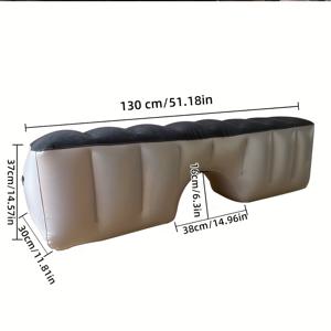 TEMU 현대식 풍선 자동차 소파, 쿠션付き PVC 긴 벤치, 다용도 방 맞춤, 플라스틱 프레임, 발판이 있는 여행용 공기 매트리스, 뒷좌석 간격 수면 패드