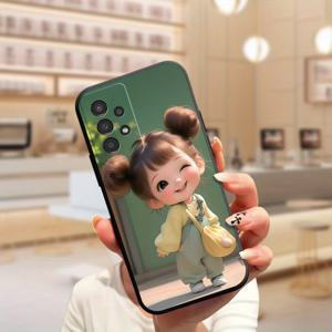 TEMU 삼성 갤럭시 A14 A24 4G A04 A04S A05 A05S A06 A13 A15 A16 A22 A23 A24 A25 A32 A33 A34 A35 A52 A52S A53 A54 A55 A56 5G 갤럭시 S21 S23 S24 25 FE S22 플러스 울트라 블랙 소프트 케이스 패셔너블 아름다운 개성 선물-EB4776