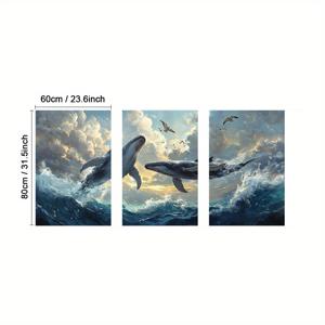 TEMU 3개 세트 프레임 장식 벽걸이 아트, 석양 캔버스 프린트 벽화, 파도 포스터, 바다 장식 예술작품, 갈매기 장식 그림, 자연 벽 장식, 아트 프린트, 홈 데코, 포스터, 이상적인 선물, 거실, 침실용, 프레임 포함
