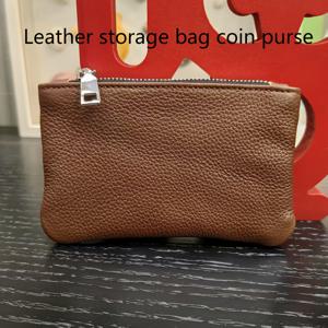 TEMU 2025년 신상 천연 가죽 여성용 지퍼 동전 지갑, 슬림 클러치, 남성용 정리 파우치, 동전, 열쇠 등 수납 가능, 출퇴근 및 여행 필수품, 선물용 최고의 선택
