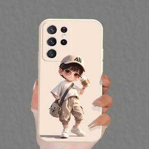 TEMU 갤럭시 S25 S24 S23 S21 FE S22 플러스 울트라 화이트 소프트 쉘 패셔너블 귀여운 커플 여성 남성용 동물 꽃 생일 휴가 선물 폰 케이스 - EP0791