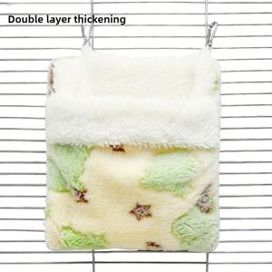 TEMU 플란넬 슈가 글라이더 해먹 1개 - 겨울용 보온 물림 방지 행잉 슬리핑백, 3가지 색상의 사계절용 아늑한 둥지, 장식 및 편안함을 위한 케이지 액세서리