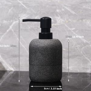 TEMU 와비-사비 스타일 레진 욕실 비누 디스펜서! 심플한 질감의 몸체로 세련미를 발산하는 병. 손세정, 샤워 젤, 샴푸 등에 적합한 녹슬지 않는 펌프 헤드. 거실, 침실, 화장실 등에 이상적이며 데코용으로도 훌륭합니다