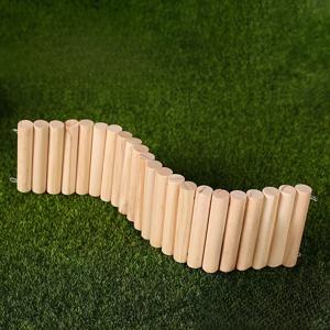 TEMU 30cm/11.81인치 초장형 목제 햄스터 놀이터, 등반 랩 및 아치 다리 형태로 사용 가능, 소형 애완 동물 가구 - 게르빌, 쥐, 그리고 소형 햄스터에 적합 - 파티션된 영역이 있는 유연한 디자인.