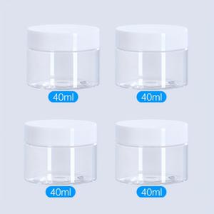 TEMU 40ml/1. 투명 누출 방지 화장품 용기 4개, TSA 승인, 플립형 뚜껑 포함 - 크림, 로션, 점용, 아이섀도우, 샘플 및 여행용 보관에 리필 가능