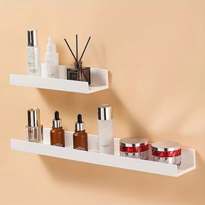 TEMU 3개 세트 무드릴 벽선반, 화이트 깔끔하고 아름다운 플로팅 선반, 무손상 접착 패드 2개 포함, 간편한 설치, 두 가지 방식으로 조합 가능, 욕실, 샤워실, 주방 등 다양한 공간에 적합, 플로팅 선반