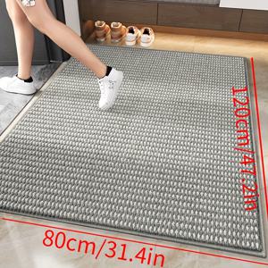 TEMU 단색 심플 도어 매트 1개, 흡수성 및 미끄럼 방지 실내 현관 카펫, 부드럽고 편안한, 방음 및 쿨링 바닥 매트, 출입구, 침실, 주방, 욕실 등 가정 장식용 매트로 적합