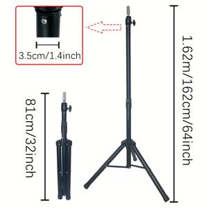 TEMU 헤비듀티 조절 가능한 가발 스탠드 삼각대 - 강력한 마네킹 헤드 베이스, 미용실 및 홈 사용 가능, 전문가용 헤어스타일링 트레이닝 스탠드, 가발 & 헤어 익스텐션 액세서리, 내구성 강화 설계, 미용학원 및 실습생을 위한 튼튼한 디자인