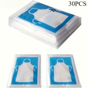 TEMU 60/30/15개입 일회용 앞치마, 기름, 물 튐, 얼룩 방지, 개별 포장, 요리, 식사, 그릴, 페인팅, 가정 업무, 야외 행사, 피크닉, 추수감사절, 크리스마스, 할로윈 등 축제에 적합