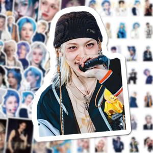 TEMU 65피스 K-POP 펠릭스 아이돌 테마 스티커 컬렉션 - 귀여운 치비 스퀘어 스티커, 노트북, 플래너, 휴대폰 케이스, 노트북 액세서리용 - K-Pop 팬을 위한 굿즈