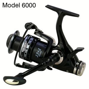 TEMU 잉어 낚시 릴 1개, 5.2:1 기어비 스피닝 릴 3000-6000 모델, 이중 설계, 최대 드래그 18kg/39.6lb, 잉어 피더용 회전 릴, 잉어, 송어, 메기, 북미참치, 배스용