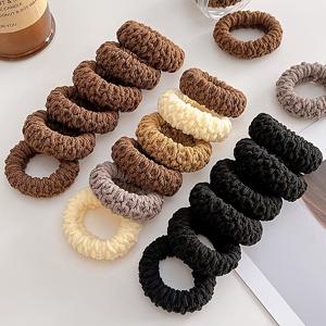 TEMU 24개 두꺼운 고탄성 포니테일 홀더, 15가지 이상의 색상과 투명 플라스틱 트레이 포함 – 여성용 부드러운 비타이트 헤어 타이 | 일상 및 특별한 날에 완벽한 우아한 헤어 액세서리 & 탄력 밴드