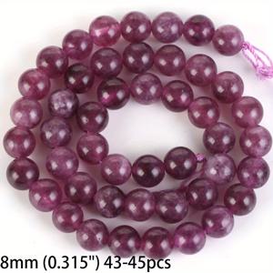 TEMU 로뮤인 천연 레피돌라이트 스톤 비즈 6/8/10mm - DIY 주얼리 제작용 천연 리튬 풍부한 마이카 미네랄 비즈, 팔찌, 목걸이, 귀걸이용 수제 리튬 미네랄 비즈 - 주얼리 메이커를 위한 독특한 선물 아이디어 (6mm, 8mm, 10mm)