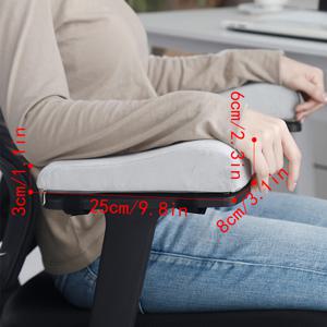 TEMU 2개 세트, 의자 팔걸이 높이 조절 패드, 사무실 컴퓨터 게임 의자 두꺼운 손잡이 패드, 팔꿈치 보호 쿠션, 곡선형 높이 조절 팔걸이 패드, 팔 높이 조절 베개