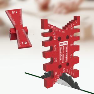 TEMU 2개 알루미늄 합금 텐온 틈새 게이지 및 도브테일 마커 키트 | 도브테일 마킹 템플릿, 도브테일 지그, 테이블 톱 깊이 게이지, 전기 불필요