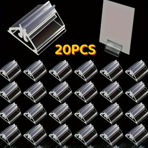 TEMU 20개 투명 플라스틱 게임 카드 홀더 - 보드 게임, DIY 파티 선물, 명함, 가격표, 라벨, 메뉴, 사진 디스플레이 및 선물 포장에 완벽한 슬림 오거나이저, 디자인, 내구성 있는 소재, 매끄러운 마감, 디스플레이 스탠드, 라벨 정리, 이벤트 플래너용, 카드 스탠드 디스플레이