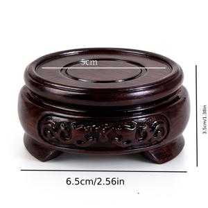 TEMU 고풍스러운 중국풍 장식이 돋보이는 솔리드 우드 네발 받침대 - 도자기, 화병, 수집품용 레트로 화병 받침대, 사무실, 카페, 호텔 장식용 튼튼한 목재 블록 - 전체 목재 (접착제 없음/쉬운 조립)