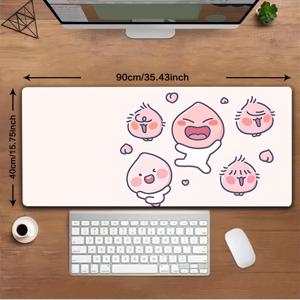TEMU K-KAKAOO FRIENDS Apeach 게이밍 마우스 패드 1개 - 미끄럼 방지 고무 베이스, 세탁 가능, 데스크 장식에 적합, 사무실, 학교, 가정 장식, 데스크 매트, 팬 및 친구를 위한 훌륭한 선물