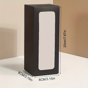 TEMU 30개입 블랙 선물 상자 (창문 포함), 작은 추가 물품 및 선물 포장에 적합, 10 Oz, 20 Oz, 30 Oz 평면 바닥 컵, 평면 유리 병 상자 및 기타 선물 포장에 적합