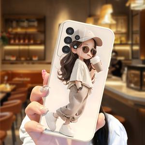 TEMU 휴대폰 케이스 - 삼성 갤럭시 A04 A13 A14 A15 A22 A23 A24 A25 A26 A32 A33 A34 A35 A52 A53 A54 A55 A56 5G 갤럭시 S21 S23 S24 S25 FE S22 플러스 울트라 S25 엣지 화이트 소프트 쉘 귀여운 창의적인 개인화된 간편한 패션 크리스 휴대폰 케이스에 적합