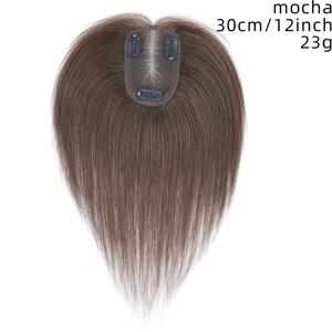 TEMU 핸드 크로셰 인간 머리카락 여성용 헤어피스, 가볍고 통기성 좋은 헤어 리플레이스먼트