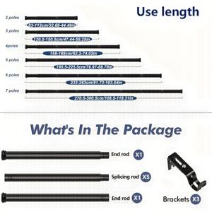 TEMU 무타공 텔레스코픽봉, 무설치 빨래 건조대, 옷걸이, 침실 커튼봉, 파티션봉, 도어 커튼, 옷장 지지대봉
