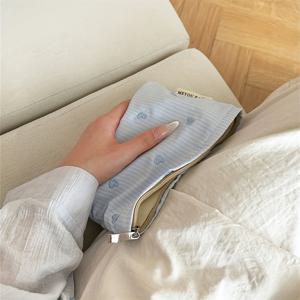 TEMU 라인 아트 하트 모양 니치 여성용 메이크업 가방, 립스틱 정리 파우치, 쿠션 터치 터치업 가방, 스몰/라지 사이즈 내부 파우치, 휴대용 개인용 수납 가방, 컴팩트 여행용 세면도구 가방, 클러치 백, 다용도 제품 정리 파우치