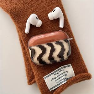 TEMU 레트로 인스 브라운 & 커피 컬러 가을/겨울용 반투명 Pro 2/3 케이스, IMD 공정 열프레싱, 충격 방지 두꺼운 디자인, 스크래치 방지 투명 필름, 버튼 포함, 투피스 세트. 선물용으로 완벽, 여행용 액세서리,휴일 선물 아이디어,빈티지 디자인,가을 미학,내구성 있는 커버,두꺼운 소재,이어버드 커버,테크 애호가