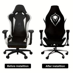 TEMU 의자 커버, 독특한 패턴 디자인, 디지털 포지셔닝 프린트, 오피스 및 게이밍 의자 커버, 독특한 디자인 스타일, 고탄력 세탁 가능 오피스 의자 커버 세트, 게이밍 의자, 홈 및 오피스 장식에 적합