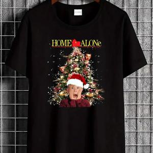 TEMU 남성용 홈 알론 크리스마스 티셔츠 - 레트로 케빈 맥컬리스터 영화 디자인, 파티 & 여름용 소프트 반팔 티, 100% 폴리에스터 캐주얼 상의