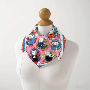 TEMU 1개, 35.5인치 플로럴 & 만화 고양이 아트 패턴 스퀘어 스카프, 새로운 스타일리시한 스퀘어 스카프 (헤어 액세서리용), 반짝이는 가벼운 디자인, 해변 및 여행에 적합한 다용도 스카프, 부드러운 원단, 우아한 액세서리, 신축성 없는 소재