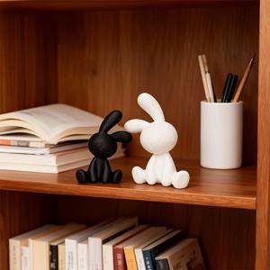 TEMU 2개 세트 전통 이스터 버니 테이블 장식 - 귀여운 토끼 모양 봄 테이블 센터피스, 불규칙한 토끼 피규어, 내구성 있는 플라스틱, 이스터 에그 헌트 파티, 봄 테이블 세팅용 (2개)