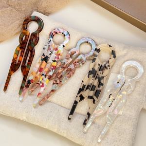 TEMU 새로운 아세테이트 U자형 피쉬테일 머리핀 5개, 우아한 쉬뉴옹 헤어 고정핀, 빵빵머리, 굵고 긴 머리, 다양한 데일리 업스타일에 매우 적합, 모든 머리 볼륨에 적합, 휴가 및 여가용 여성 선물