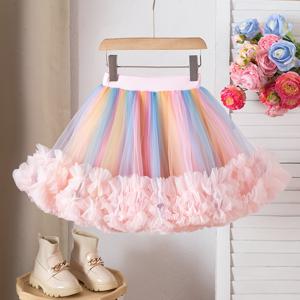 TEMU 소녀용 패널 투투 - 생일 드레스, 댄스, 사계절 착용용 케이크 - 부드러운 레이어드 투투 & 리틀 (손세탁 가능) - 댄스웨어 선물