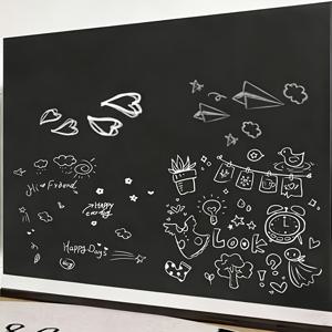 TEMU 1롤 부드러운 칠판 스티커, 폭 17.7인치, 분필 5개 포함, PVC 소재, 사무실, 침실, 교실, 홈 메시지 보드용