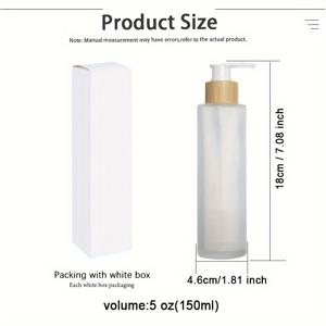 TEMU 오리 부리 모양으로 디자인된 펌프 헤드와 간편하고 우아한 유리 병이 특징입니다. 무광 유리 재질로 자외선 차단 효과가 뛰어나 뷰티 및 제품 충전에 적합하며, 포장 상자와 함께 제공됩니다.