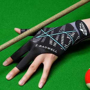 TEMU 삼손가락 노출형 당구장갑, 고탄력, 통기성, 경량, 미끄럼방지 스누커 장갑, 남녀공용 왼손 장갑