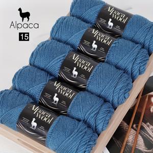 TEMU 5 스케인 알파카 울 청키 얀, 울 뜨개질 바늘 스카프 얀, 스케인 수제 직조 코트 스웨터