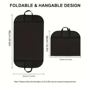 TEMU 미세먼지 방지용, 옷장 정리, 여행용 보관, 셔츠, 코트, 드레스, 재킷 보호를 위한 휴대용 손잡이가 있는 부직포 소재 통기성 슈트 커버