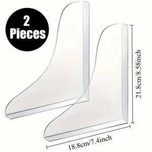 TEMU 2개 투명 아크릴 스플래시 가드 - 중량용 투명 욕조 및 싱크대 스플래시 디자인용 필오프 필름, 샤워, 욕조, 싱크대에 적합 - 자가 접착 스트립으로 쉬운 설치, 도구 불필요 - 욕실 안전 및 청소 효율성 향상, 우아한 외관