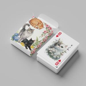 TEMU 사랑스럽고 감동적인 힐링 귀여운 반려동물 플레잉 카드 - 높은 가치의 동물 교육 엔터테인먼트 게임, 테이블탑 플레잉 카드, 트렌디한 카드지형 플레잉 카드. 정교한 패턴 디자인과 높은 내구성, 가족 모임, 파티 게임, 명절 선물, 포커 수집용으로 적합