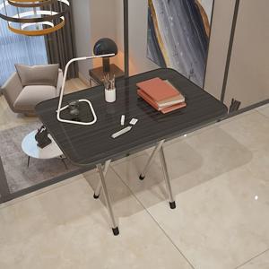 TEMU 접이식 휴대용 초경량 테이블 - 화이트 공간절약형 다기능 가구, 침대 옆, 책상, 피크닉용 - 간편 조립, 튼튼한 MDF 프레임 - 소형 공간, 캠핑, 크리스마스, 아버지의 날 선물에 이상적