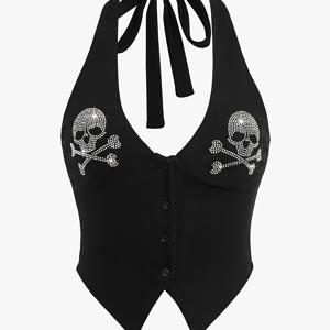 TEMU 여성용 라인스톤 장식 캐미솔