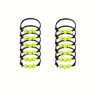 TEMU 12개/20개 테니스 스포츠 손목 밴드 치어리더 응원 수제 비즈 팔찌 세트