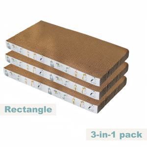 TEMU 초대형 골판지 고양이 스크래처 패드 - 실내 고양이용 튼튼한 스크래치 보드, 파도무늬 양면 디자인, 미끄럼 방지 베이스, 가구 보호 및 발톱 관리