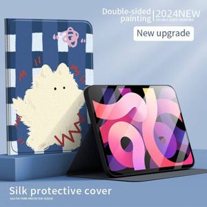 TEMU 1pc 개 패턴 접이식 태블릿 케이스, 자동 깨어/잠, 다각 방향 방수, 인공 가죽 커버로 삼성 갤럭시 탭 A9+/A9/A8/A7/S6 라이트/S7+/S8/S8+/S7FE/S8+/S9Fe/S9/S9+/S9FE+