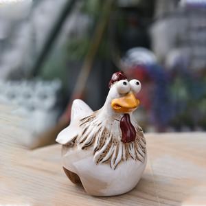 TEMU 1개 화려한 닭 울타리 장식 - 내구성 있는 레진, 클래식 만화 디자인, 야외 정원과 마당에 이상적, 할로윈과 크리스마스 축제에 완벽한 닭 장식품