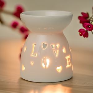 TEMU 빈 틀라에르 세라믹 양초 홀더, 침실, 사무실 또는 티룸 장식용 에센셜 오일 버너, 향기로운 양초와 향으로 발렌타인데이를 위한 로맨틱한 분위기 조성, 완벽한 크리스마스 선물