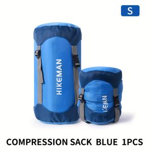 TEMU 야외 캠핑용 침낭 압축 보관 가방, 튼튼한 210T 폴리에스터 소재, 조절 가능한 어깨 스트랩 및 먼지 덮개 포함, 백패킹, 하이킹 및 여행에 적합 - 컴팩트하고 가벼운 디자인